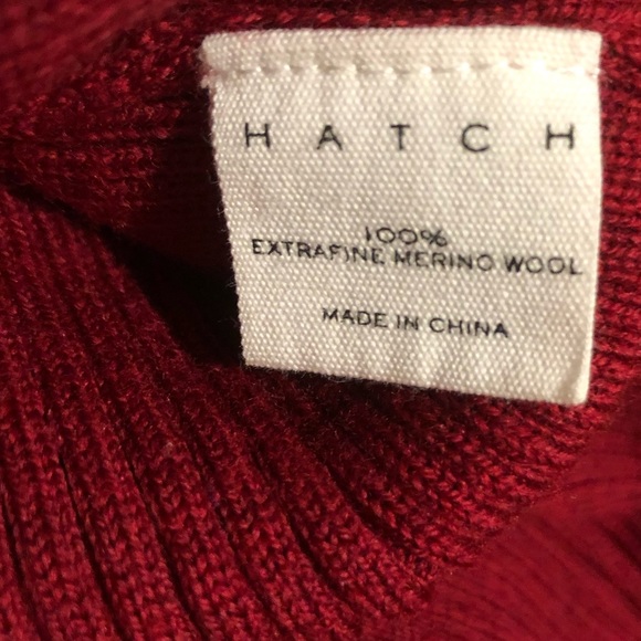 HATCH Maternity Renee Dress Red Merino Wool Sz 1 - Picture 4 of 5